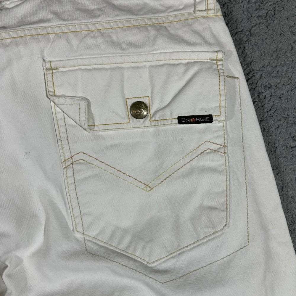Y2k Energie Jean'session Mens Size 38x35 Regular White Jeans Pants #3626